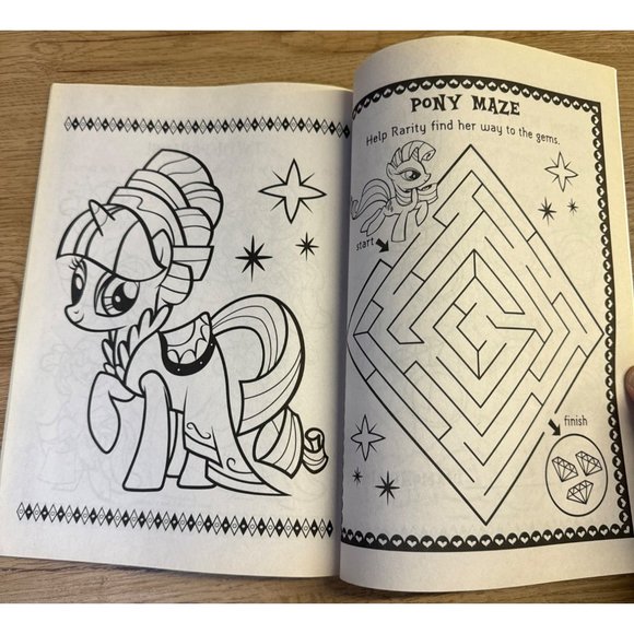 Disney Frozen & My Little Pony Coloring Book w/ 2 Posters Stickers & Free Color - Picture 5 of 5